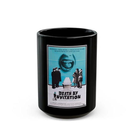 DEATH BY INVITATION 1971 Movie Poster - Black Coffee Mug-15oz-Go Mug Yourself