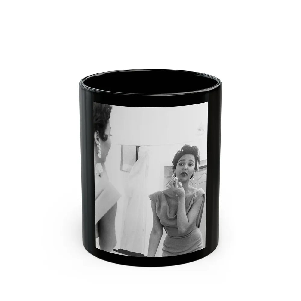 Dorothy Dandridge #24 (Vintage Female Icon) Black Coffee Mug-11oz-Go Mug Yourself