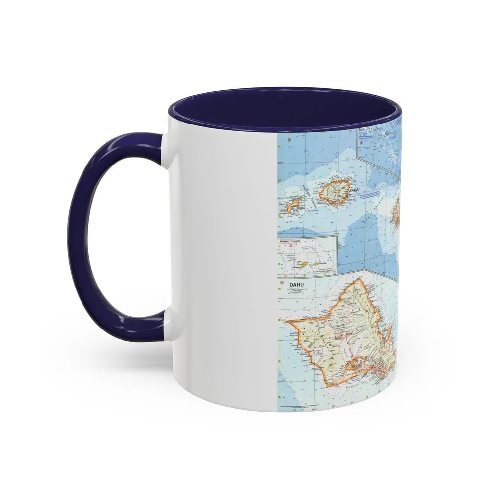 USA - Hawaii (1960) (Map) Accent Coffee Mug-Go Mug Yourself