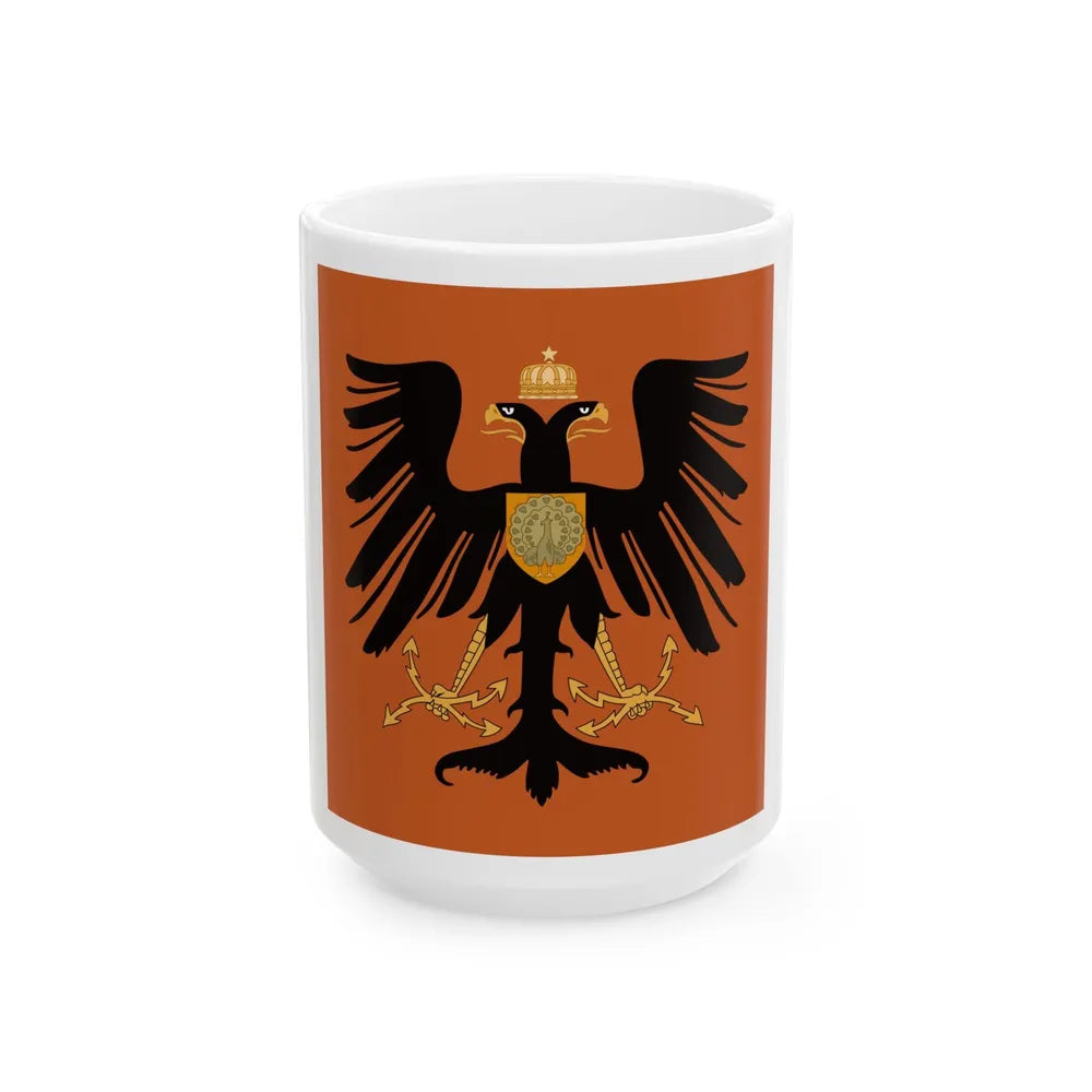 Flag of the Principality of Albania 1915 - White Coffee Mug-15oz-Go Mug Yourself