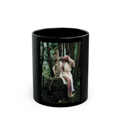 Veronica Carlson #128 (Vintage Female Icon) Black Coffee Mug-11oz-Go Mug Yourself