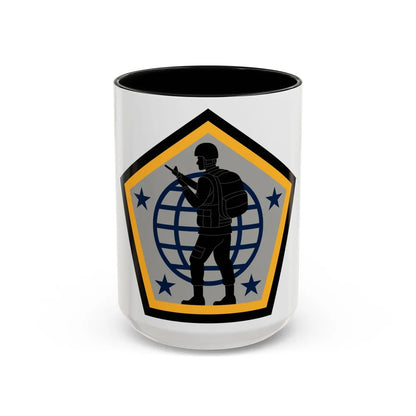 Human Resources Command (U.S. Army) Accent Coffee Mug-15oz-Black-Go Mug Yourself