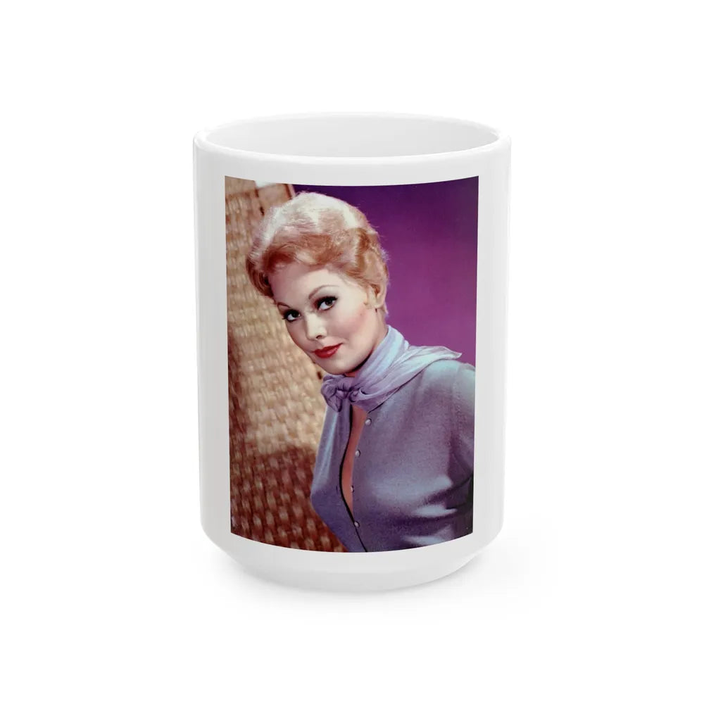 Kim Novak #318 (Vintage Female Icon) White Coffee Mug-15oz-Go Mug Yourself