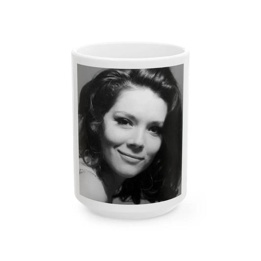 Diana Rigg #53 (Vintage Female Icon) White Coffee Mug-15oz-Go Mug Yourself