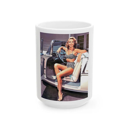 Dorothy Malone #05 2 (Vintage Female Icon) White Coffee Mug-15oz-Go Mug Yourself