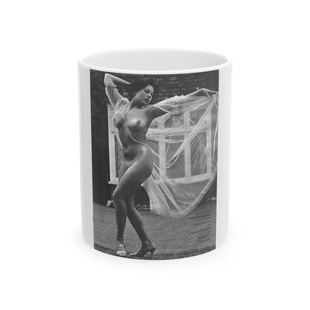 June Palmer #328 - Nude (Vintage Female Icon) White Coffee Mug-11oz-Go Mug Yourself