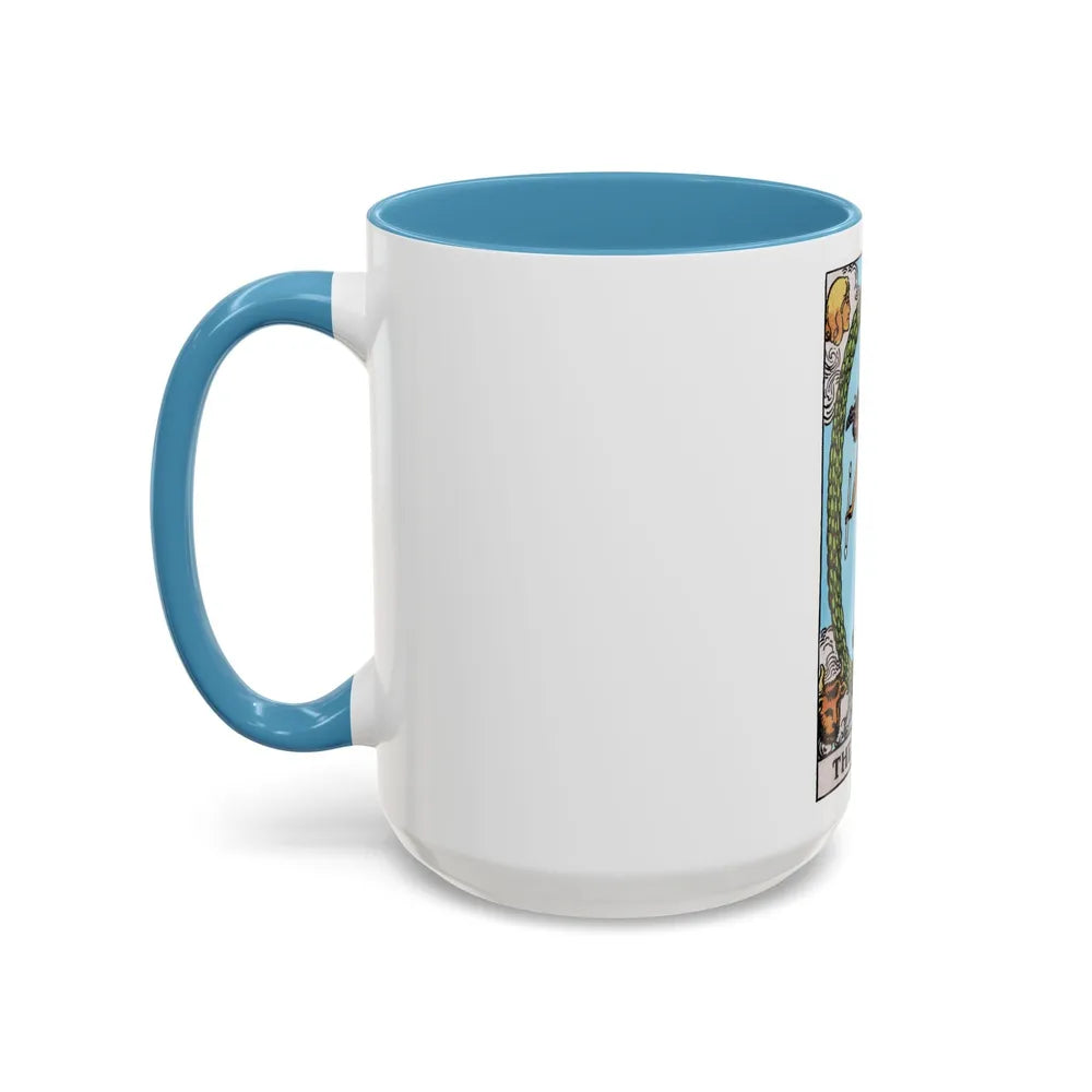 The World (Tarot Card) Accent Coffee Mug-Go Mug Yourself