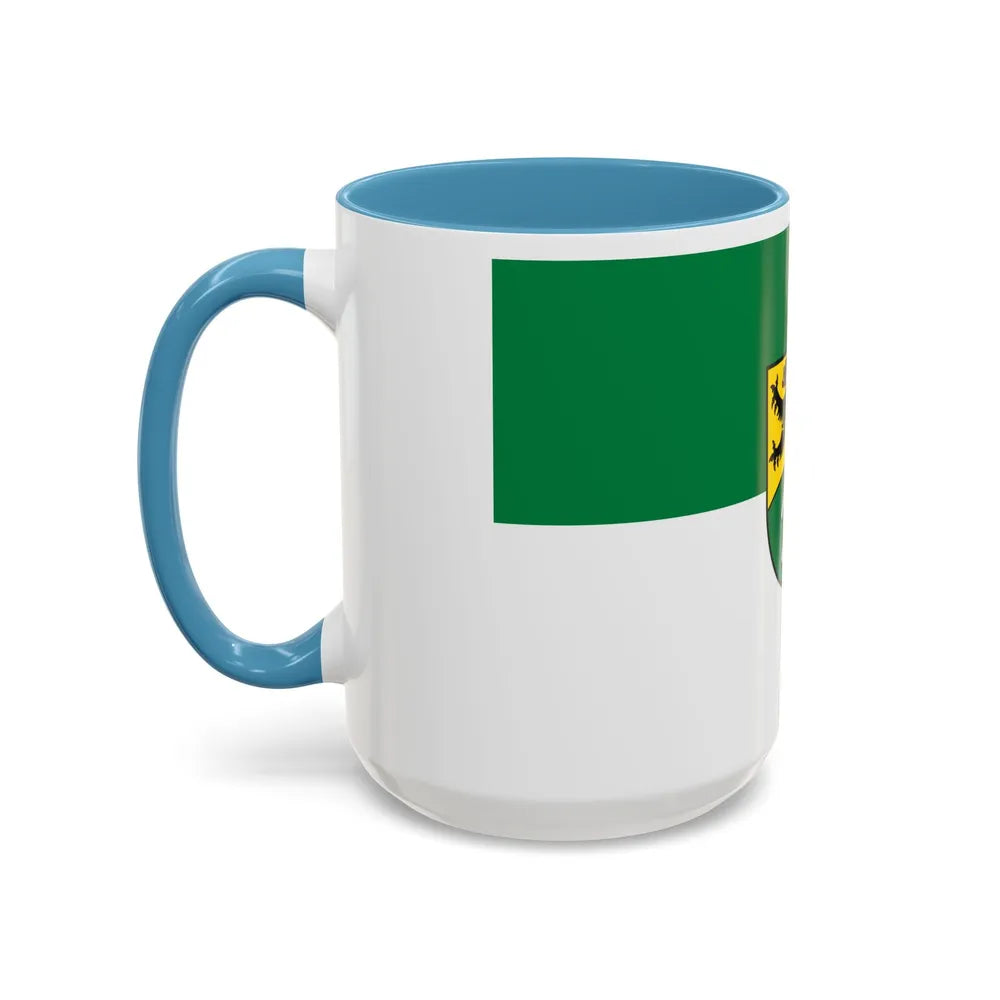 Flag of Erzgebirgskreises Germany - Accent Coffee Mug-Go Mug Yourself