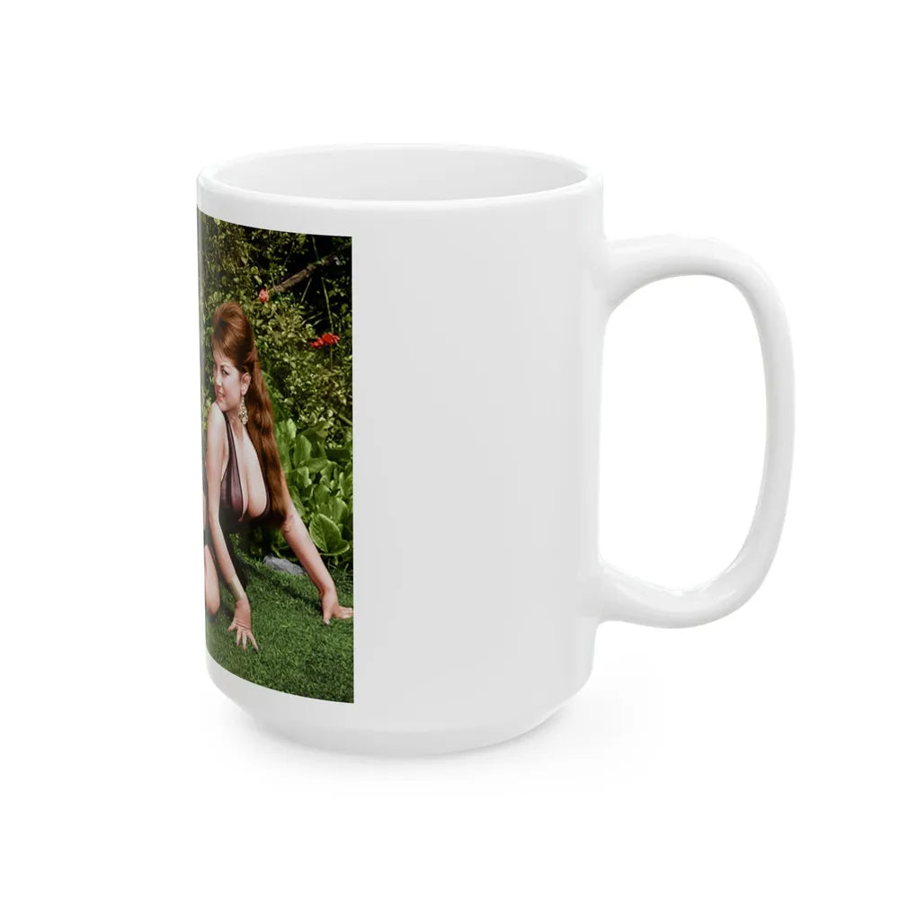 June Palmer #103 -See through black gown (Vintage Female Icon) White Coffee Mug-Go Mug Yourself