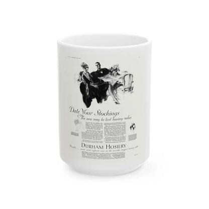 Durham Hosiery ad, McCall's, May 1927 - White Coffee Mug-15oz-Go Mug Yourself