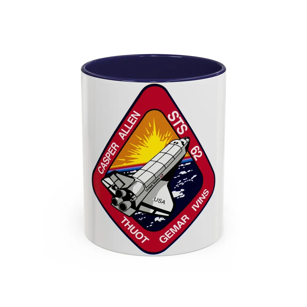 STS 62 (NASA) Accent Coffee Mug-11oz-Navy-Go Mug Yourself