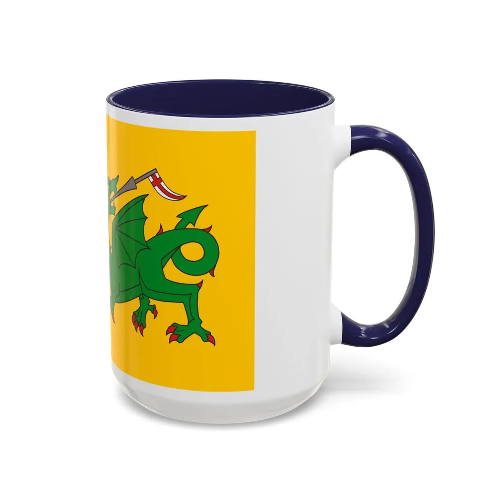 Flag of Evenley UK - Accent Coffee Mug-Go Mug Yourself