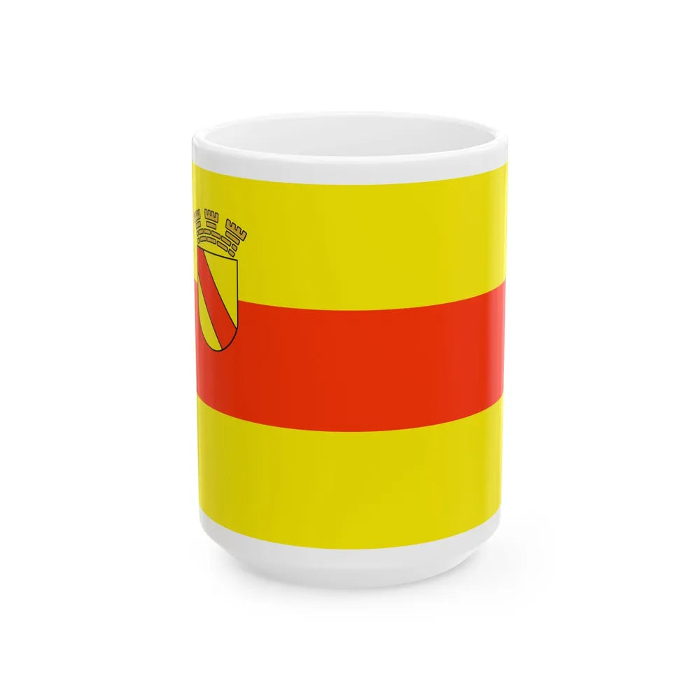 Flag of Baden Baden Germany - White Coffee Mug-15oz-Go Mug Yourself