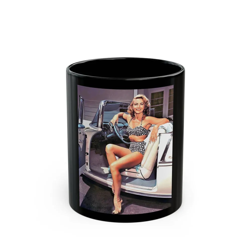 Dorothy Malone #05 2 (Vintage Female Icon) Black Coffee Mug-11oz-Go Mug Yourself