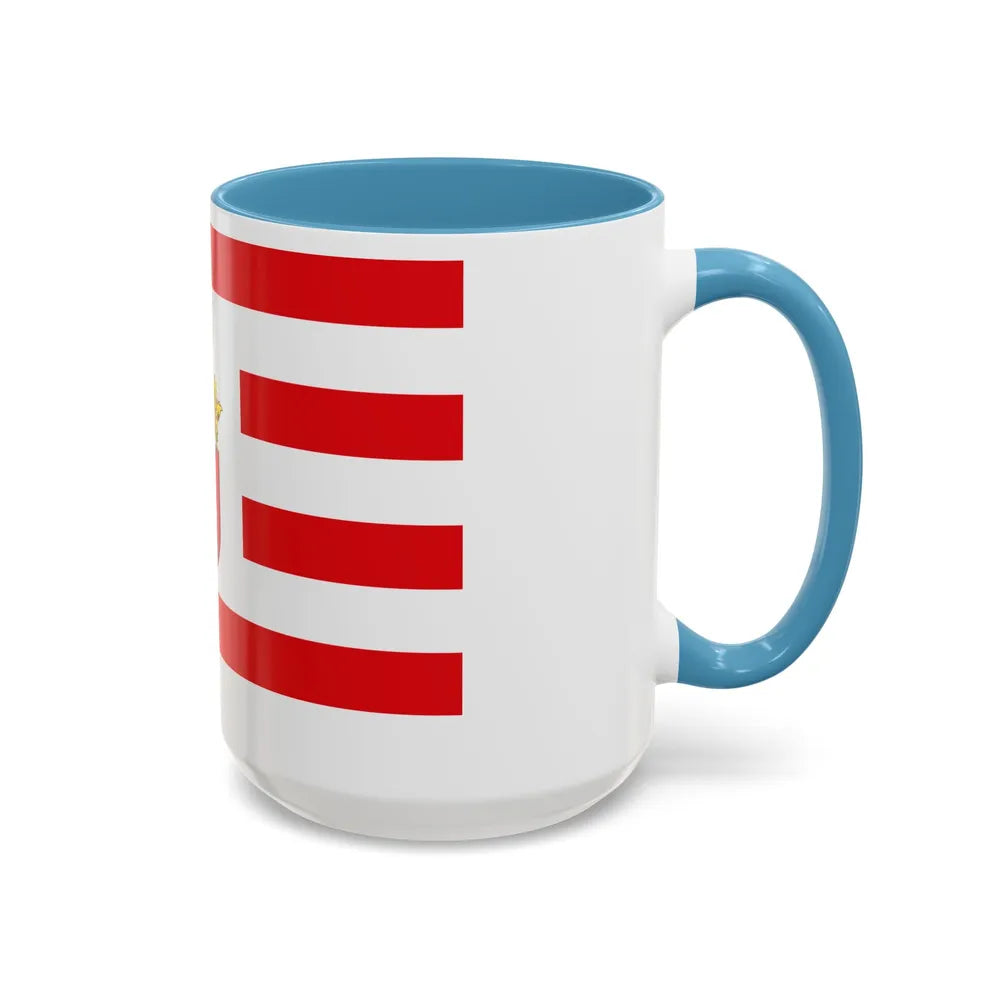 Flag of Bremen with middle arms Germany - Accent Coffee Mug-Go Mug Yourself