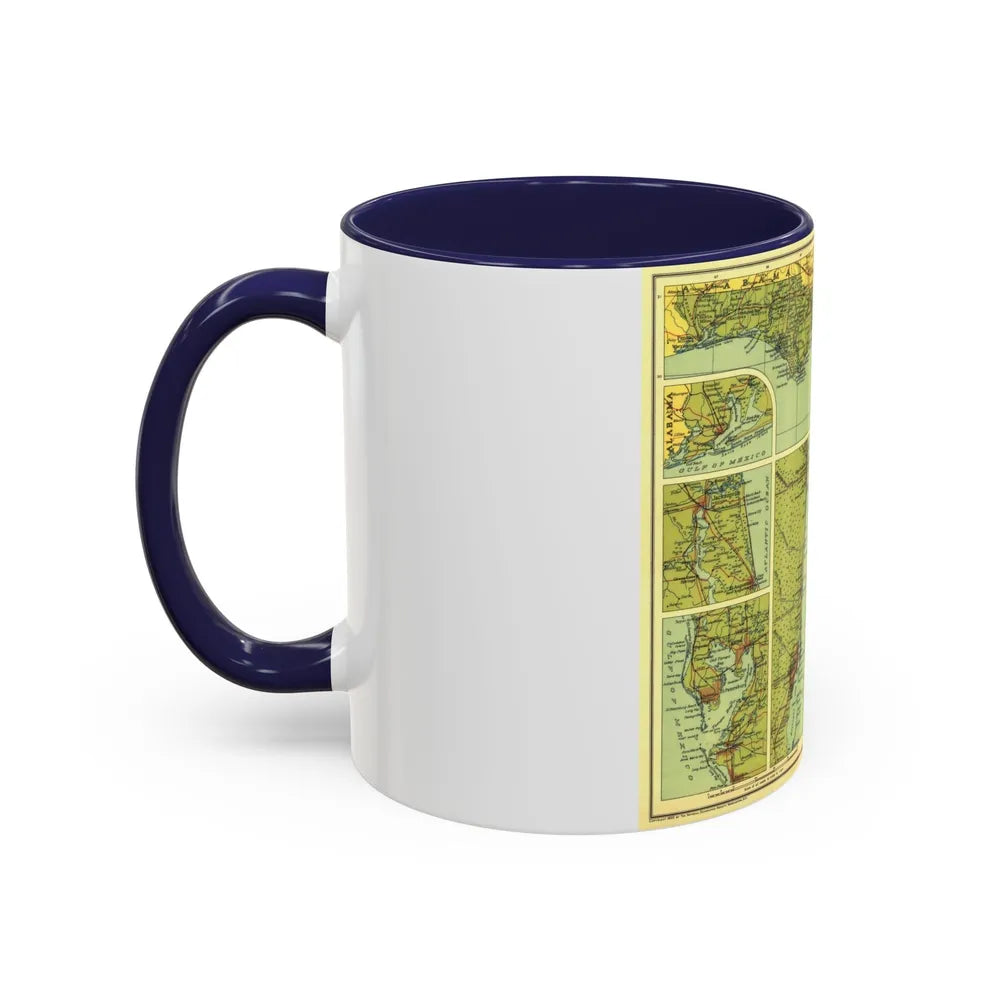 USA - Florida (1930) (Map) Accent Coffee Mug-Go Mug Yourself