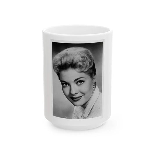 Lori Nelson #160 1 (Vintage Female Icon) White Coffee Mug-15oz-Go Mug Yourself