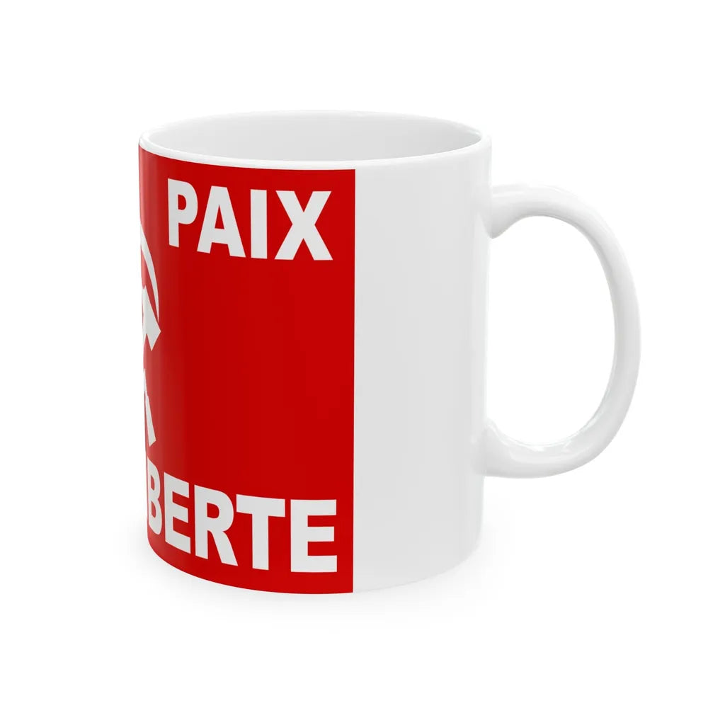 Flag of Algerian Communist Party - White Coffee Mug-Go Mug Yourself