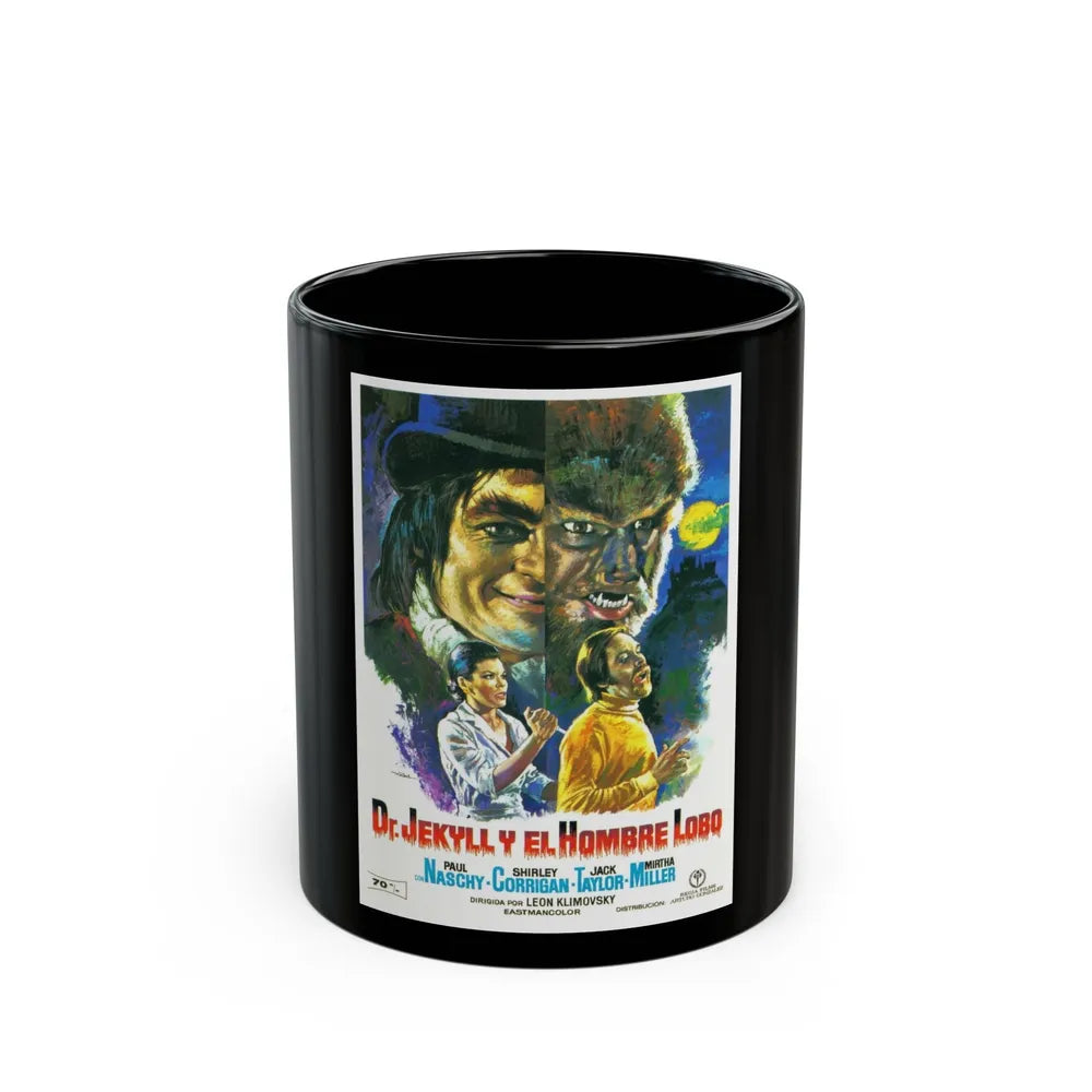 DR. JEKYLL VS THE WEREWOLF 1972 Movie Poster - Black Coffee Mug-11oz-Go Mug Yourself