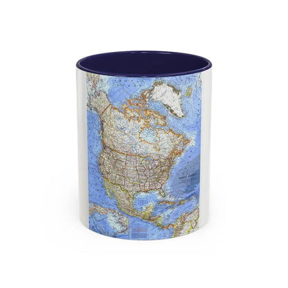 North America (1964) (Map) Accent Coffee Mug-11oz-Navy-Go Mug Yourself