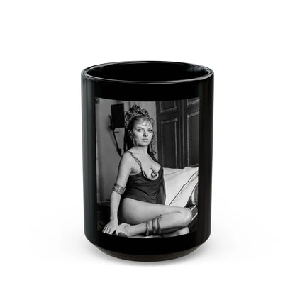 Julie Ege #255 (Vintage Female Icon) Black Coffee Mug-15oz-Go Mug Yourself