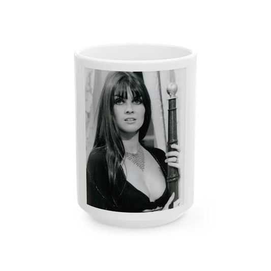 Caroline Munro #374 (Vintage Female Icon) White Coffee Mug-15oz-Go Mug Yourself