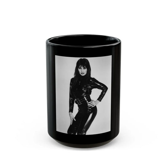 Caroline Munro #289 (Vintage Female Icon) Black Coffee Mug-15oz-Go Mug Yourself