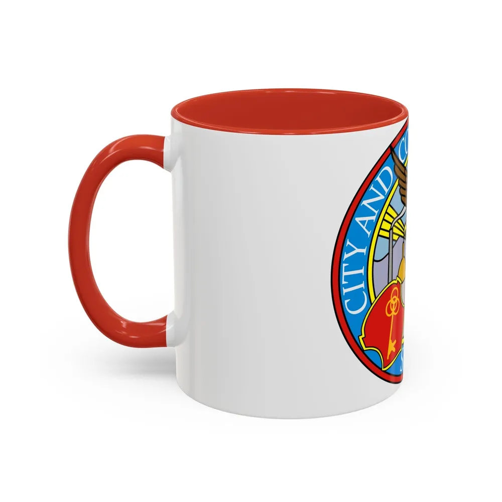 Seal of Denver - Accent Coffee Mug-Go Mug Yourself