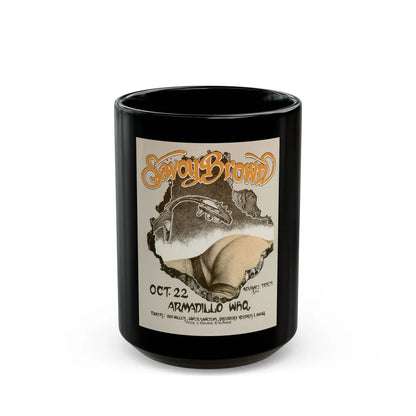 Savoy Brown 1975 (Music Poster) Black Coffee Mug-15oz-Go Mug Yourself