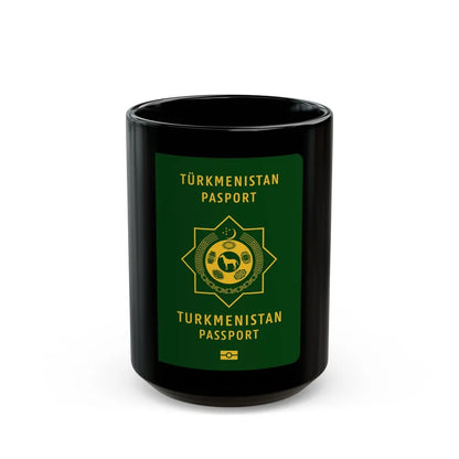 Turkmen Passport - Black Coffee Mug-15oz-Go Mug Yourself