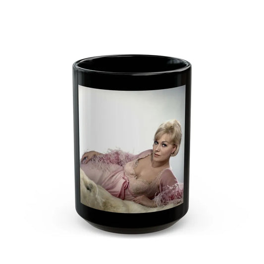 Kim Novak #330 (Vintage Female Icon) Black Coffee Mug-15oz-Go Mug Yourself