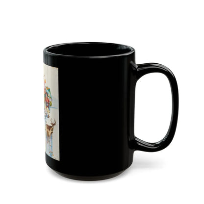 Camping Adventure Illustration - Black Coffee Mug-Go Mug Yourself