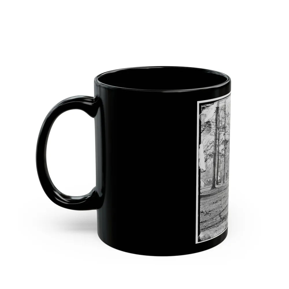 Chapin's Bluff, Virginia (Vicinity). Soldier's Quarters At Chapin's Farm (U.S. Civil War) Black Coffee Mug-Go Mug Yourself