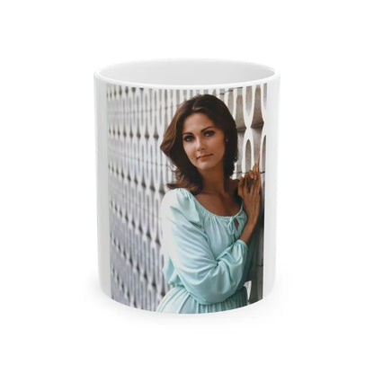 Lynda Carter #238 (Vintage Female Icon) White Coffee Mug-11oz-Go Mug Yourself