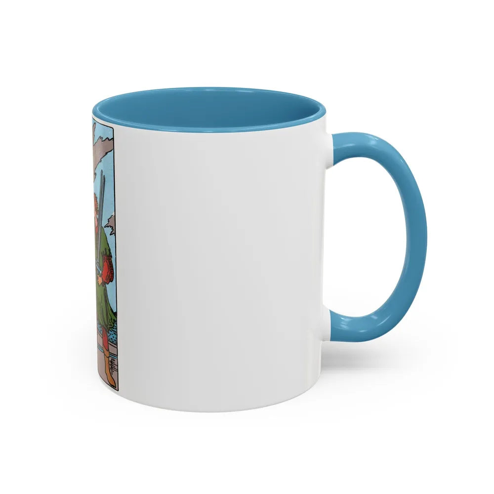 The 5 of Swords (Tarot Card) Accent Coffee Mug-Go Mug Yourself