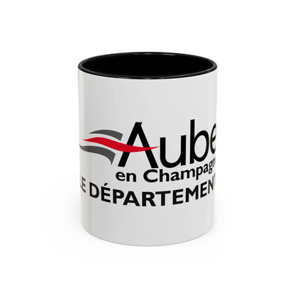 Flag of Aube France - Accent Coffee Mug-11oz-Black-Go Mug Yourself