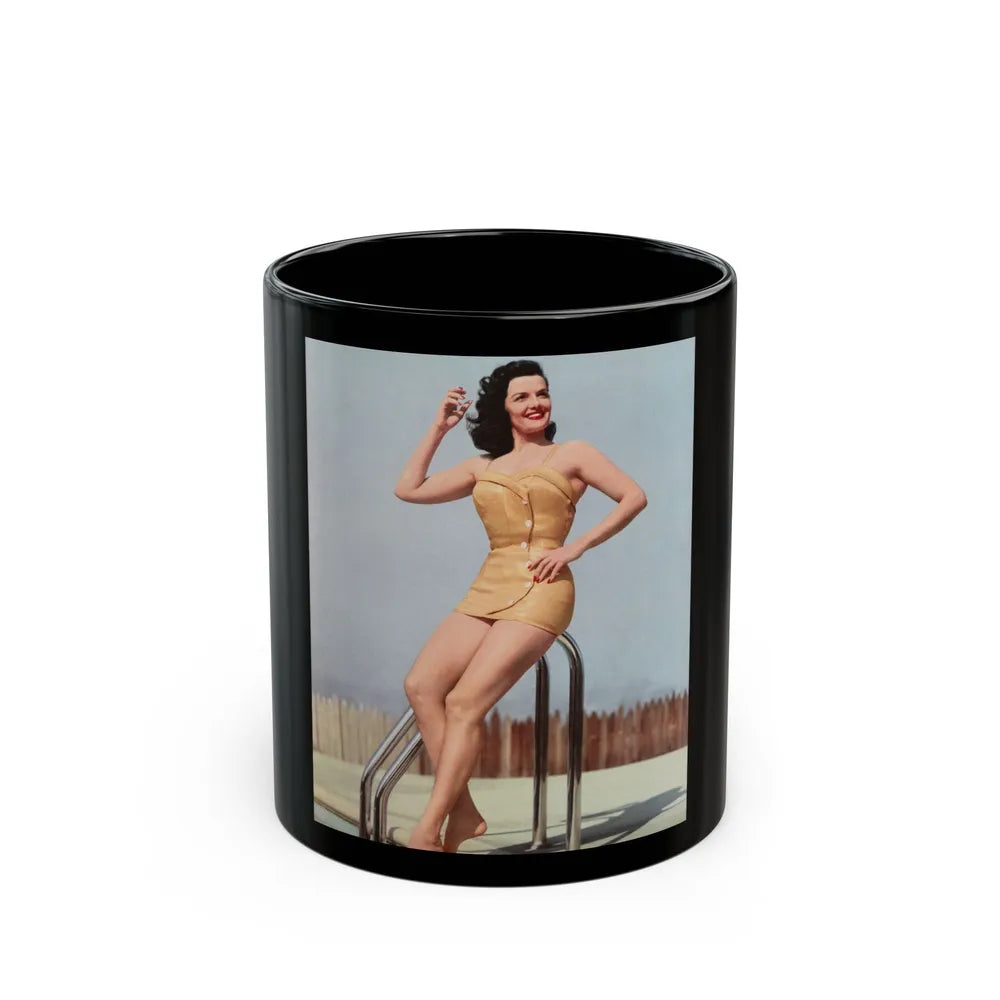 Jane Russell #209 (Vintage Female Icon) Black Coffee Mug-11oz-Go Mug Yourself