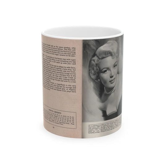 Sheree North #180 - Pages 67 & 68 from 66 PHOTOGRAPHS OF Sheree NORTH U.K. Pocket Mag. (Vintage Female Icon) White Coffee Mug-11oz-Go Mug Yourself