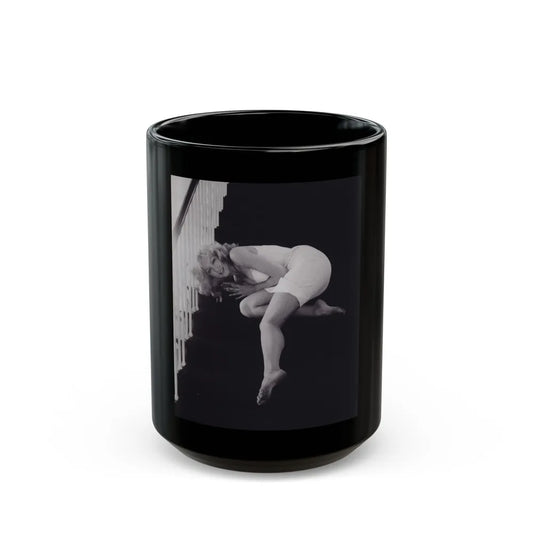 Julie Newmar #267 (Vintage Female Icon) Black Coffee Mug-15oz-Go Mug Yourself