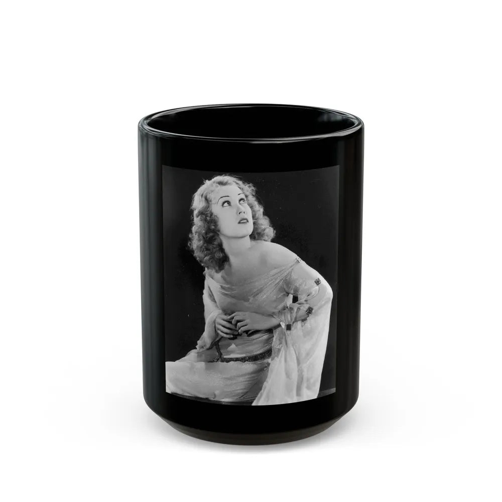 Fay Wray #40 (Vintage Female Icon) Black Coffee Mug-15oz-Go Mug Yourself