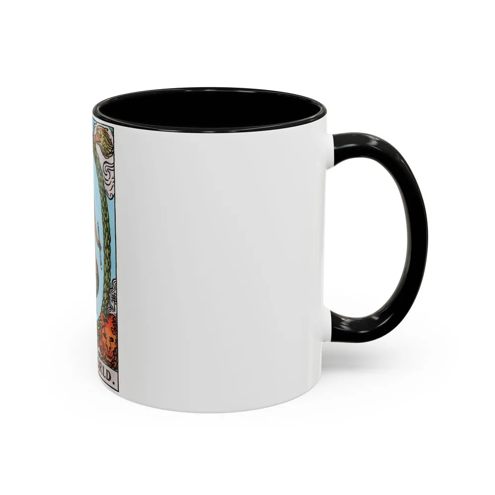 The World (Tarot Card) Accent Coffee Mug-Go Mug Yourself