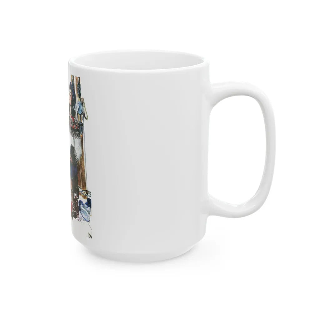 Colliers cover illustration, December 20th, 1947 - White Coffee Mug-Go Mug Yourself