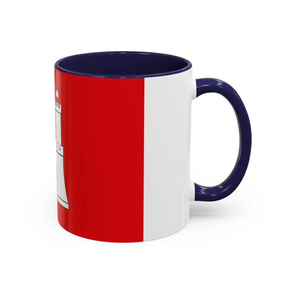 Flag of Hamburg Germany - Accent Coffee Mug-Go Mug Yourself