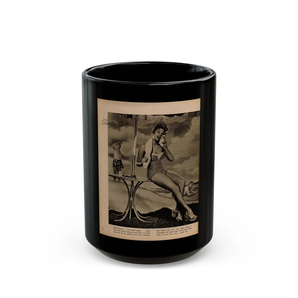 Kim Novak #341 1 (Vintage Female Icon) Black Coffee Mug-15oz-Go Mug Yourself