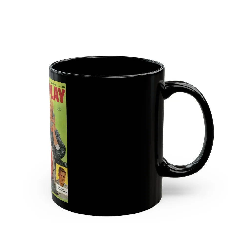 Kim Novak #188 - Mag. Cover (Vintage Female Icon) Black Coffee Mug-Go Mug Yourself