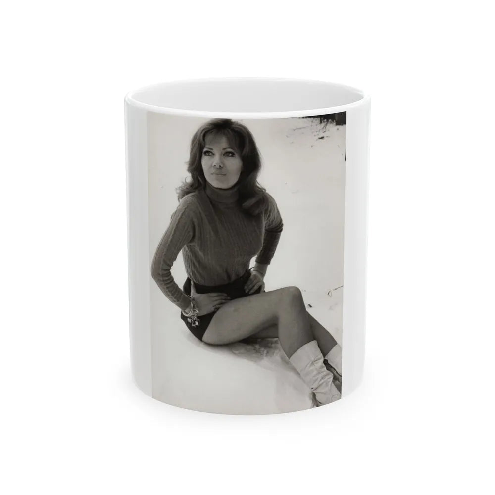 Ingrid Pitt #133 (Vintage Female Icon) White Coffee Mug-11oz-Go Mug Yourself