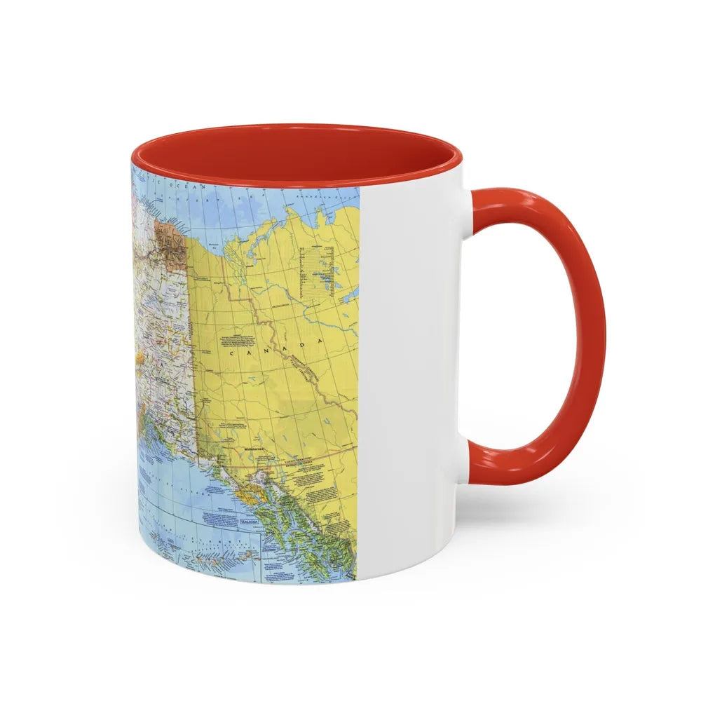 USA - Alaska (1975) (Map) Accent Coffee Mug-Go Mug Yourself