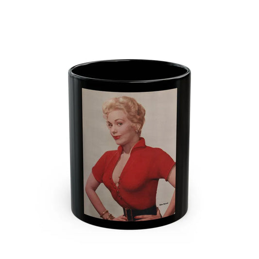 Kim Novak #393 - Photoplay Pin-Ups Magazine Issue #5 (Vintage Female Icon) Black Coffee Mug-11oz-Go Mug Yourself