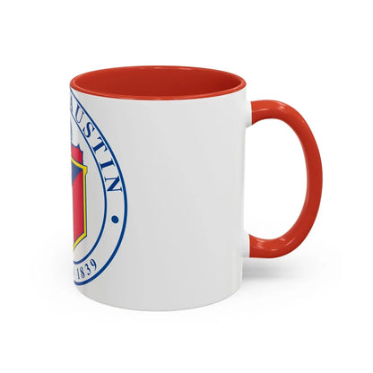 Seal of Austin TX - Accent Coffee Mug-Go Mug Yourself