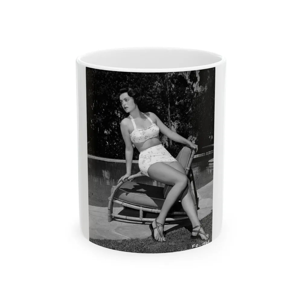 Faith Domergue #89 (Vintage Female Icon) White Coffee Mug-11oz-Go Mug Yourself